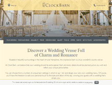 Tablet Screenshot of clockbarn-weddings.co.uk